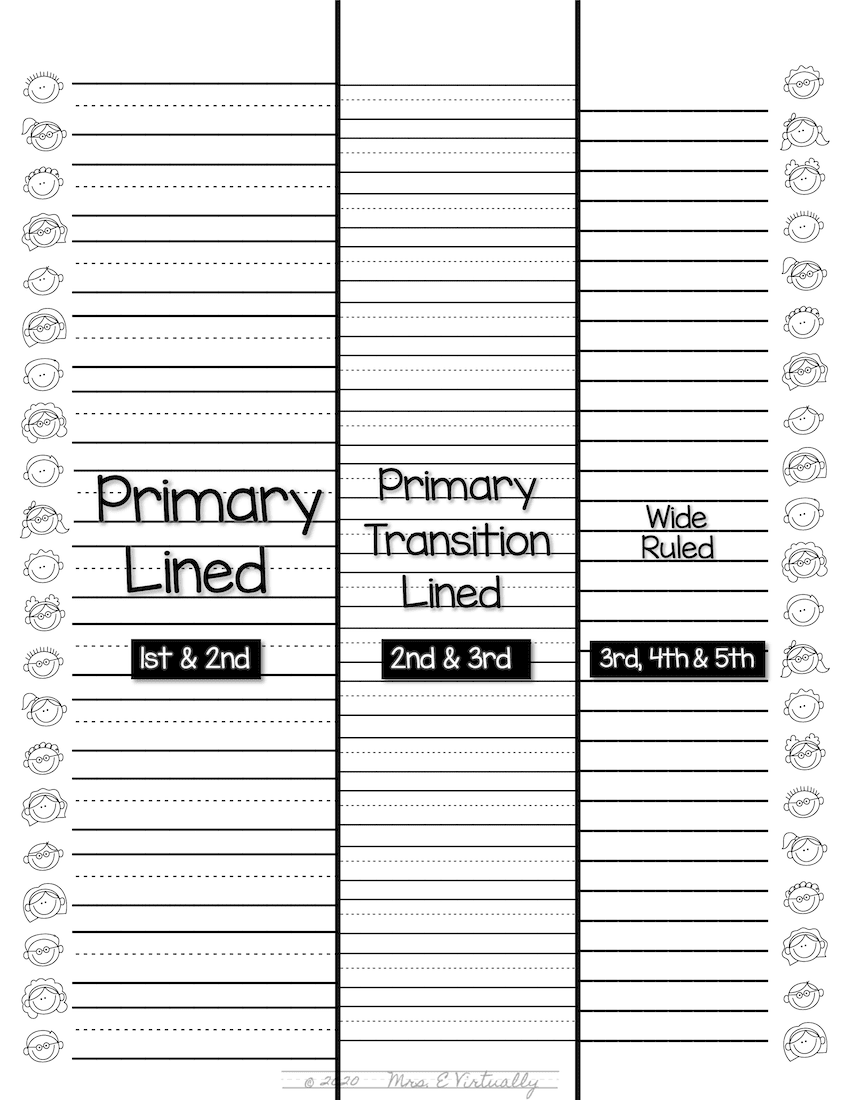 Printable Primary Lined Paper  Lined writing paper, Writing paper template,  Printable lined paper