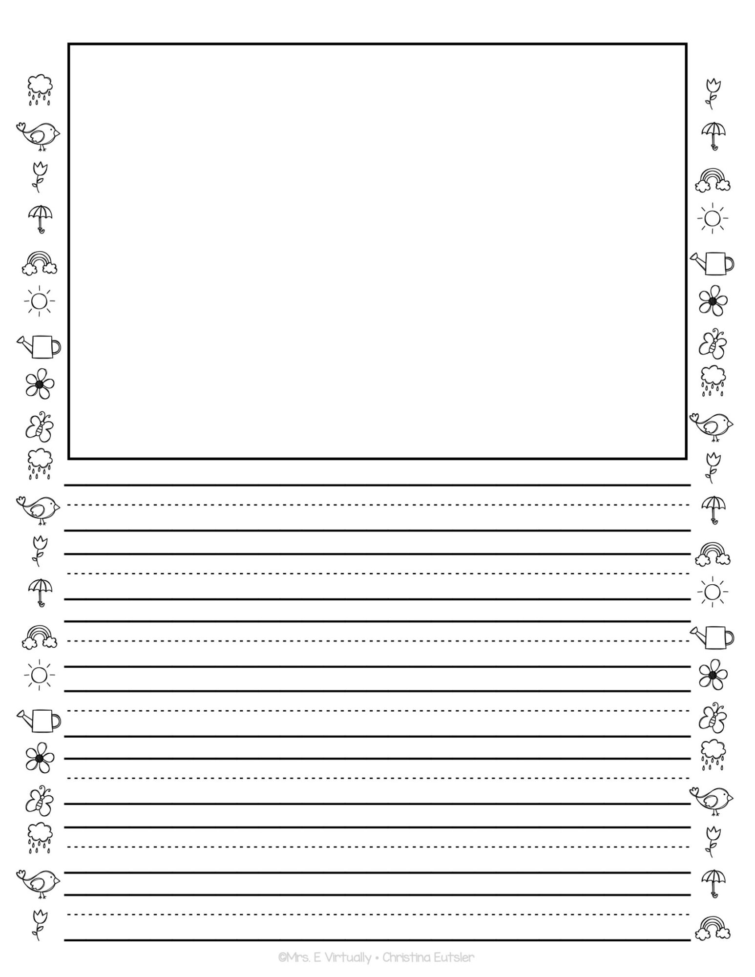 lined stationery paper